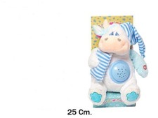 Soft toy - Night lamp COW Artesania Beatriz , blue