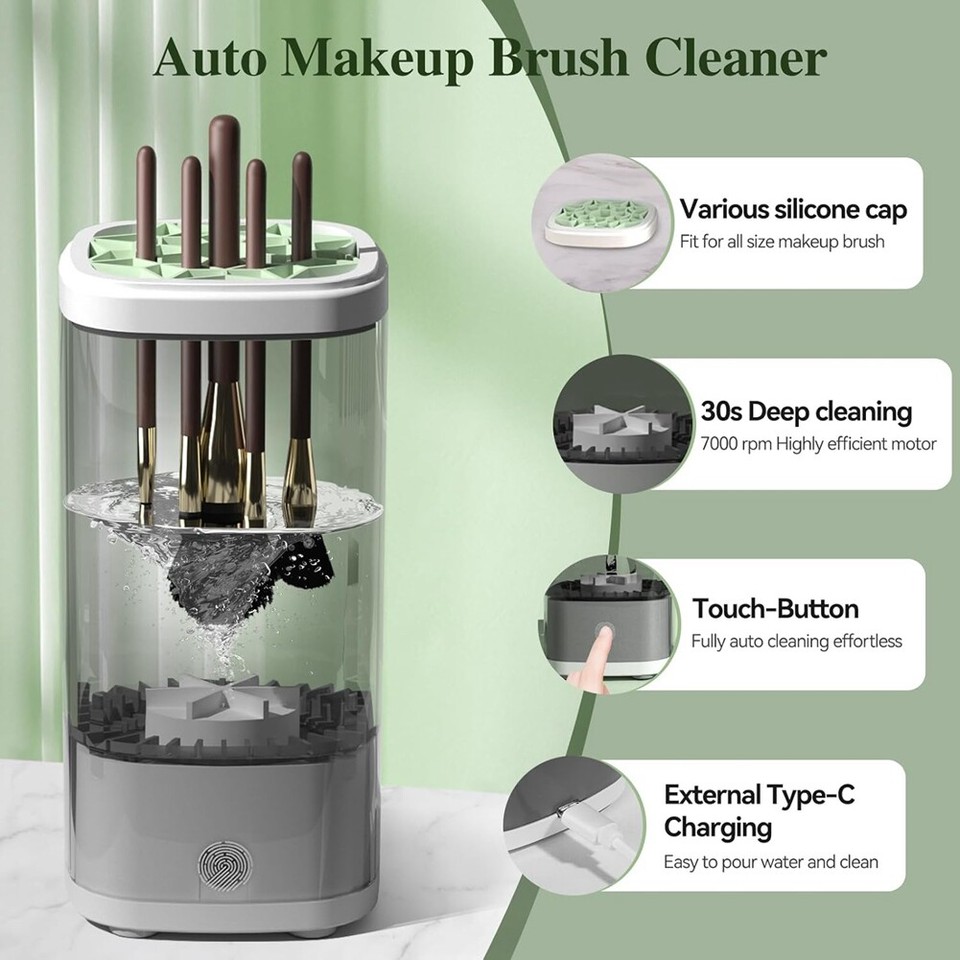 Electric Makeup Brush Cleaner Machine Automatic Makeup Brush Washer