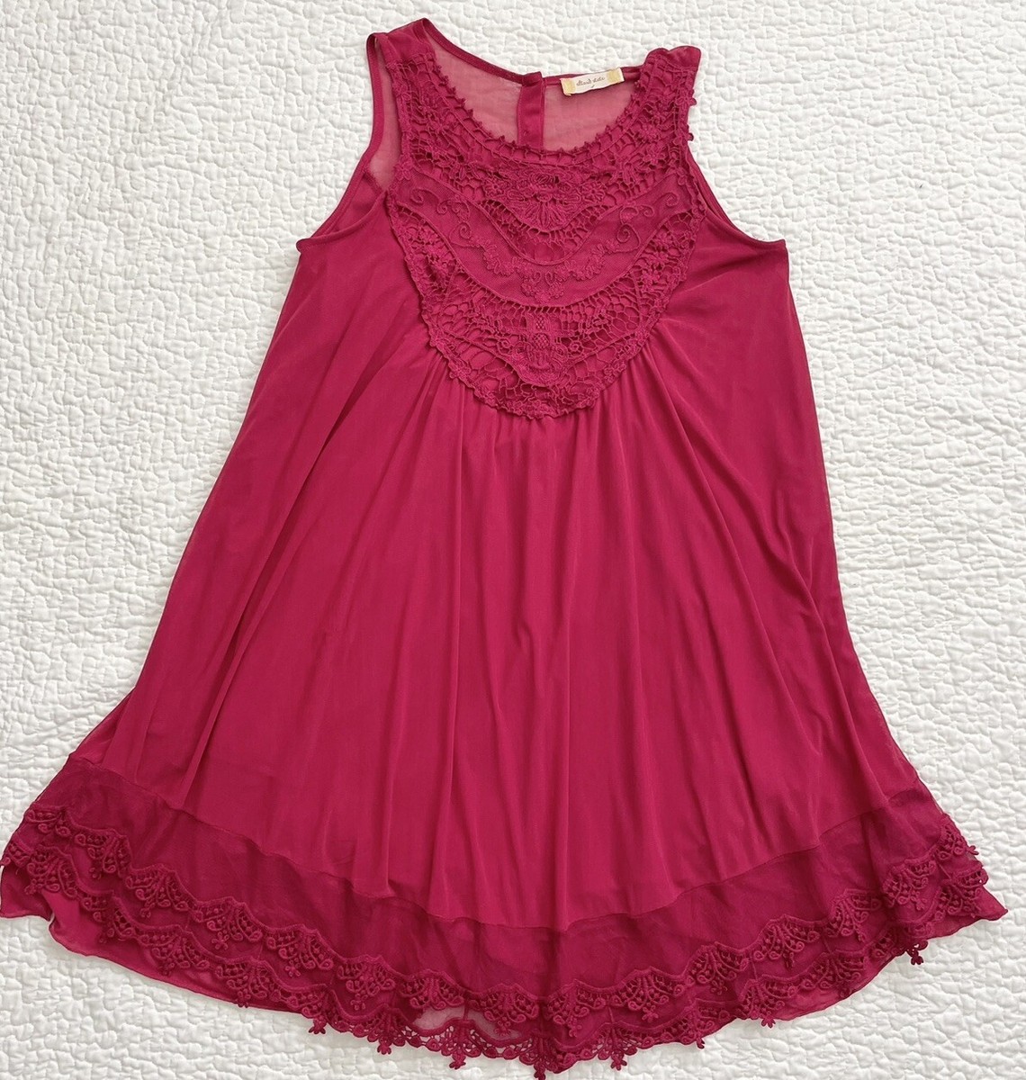 Altard State Lace Swing Dress Small ? Women's Magenta | eBay
