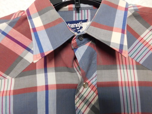 Vintage Wrangler Cowboy Cut X-Longtail Pearl Snap Western Shirt Size 16 Plaid - Picture 9 of 21