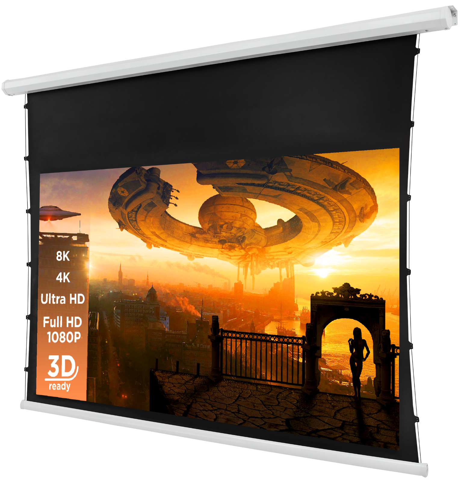 Thumbnail - Celexon Basic Heimkino Business Motor Seilspann Tension-leinwand
