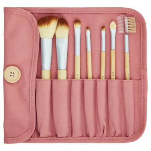 Danielle Bamboo Roll Up Brush Set, Pink, 7 Ct - Picture 2 of 7