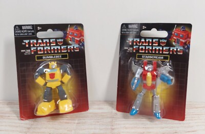Transformers BUMBLEBEE & STARSCREAM 2 inch mini figure lot of 2 Just Play Toy