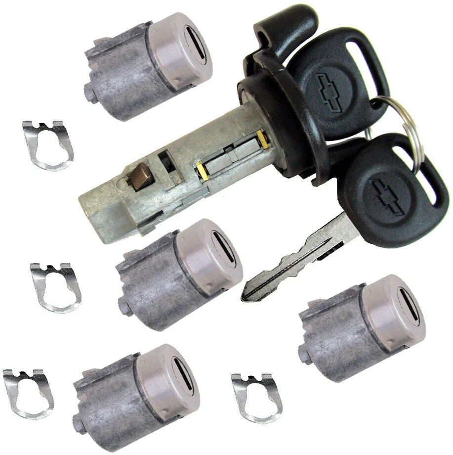 Juego de 2 llaves Chevy Express 99 00 OEM interruptor de llave de encendido cilindro y cerradura de puerta Foto 2 de 4