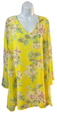 yellow and pink maternity dress Yellow Pink Sunflowers Print Frill Sleeve Maternity Midi Dress