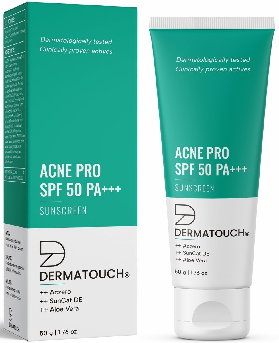 Crème Solaire Visage DERMATOUCH Acne Pro SPF50 PA+++ - Non Comédogène - Format Voyage
