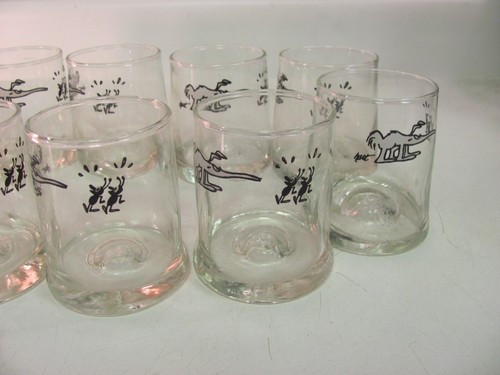 Johnny Hart Comic Strip BC Caveman Vintage Pinched Highball Glasses 3.5" Tall - Picture 2 of 12