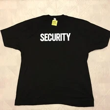 NYC Factory Black 2 sided Security T shirt XXXL nwt