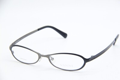 NEW VANNI V1066 C471 GRAY BLACK AUTHENTIC EYEGLASSES FRAMES 50-16