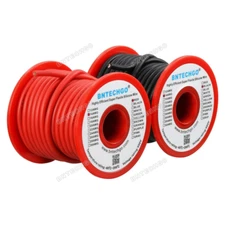 14 Gauge Silicone Wire Red and Black Each 25ft 600V 200 deg C Tinned Copper Wire