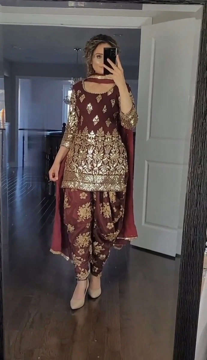 stylishfashion Indian Designer Stitched Salwar Kameez Patiyala Dhoti Suits  Pakistani Wedding Wear Dress (Choice 2, 3XL-48) : Clothing, Shoes & Jewelry  - Amazon.com