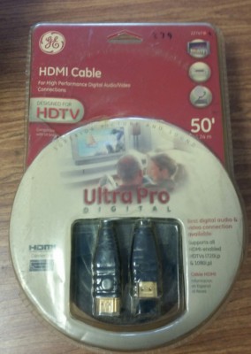 GE ULTRAPRO High Performance HDMI 50 FT Cable HDTV 1080p
