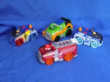 PAW PATROL Lot Of Diecast Vehicles w/ Marshall, Rocky & Chase x4