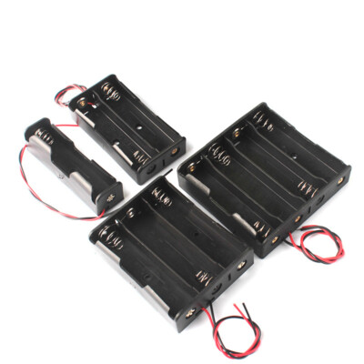 1 2 3 4 x 18650 Batteriehalter für Akkushalte Geschlossen Batteriefach mit Kabel