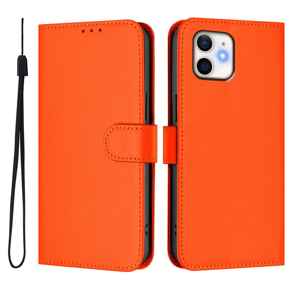 PU Leather Candy Color Wallet Phone Case for iPhone 11 12 13 Pro Max 7 8 SE 2022 - Image 2 of 4