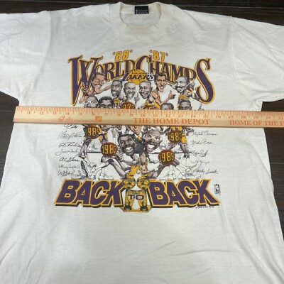 Vintage LA LAKERS 88 87 World Champs Back to Back T-Shirt
