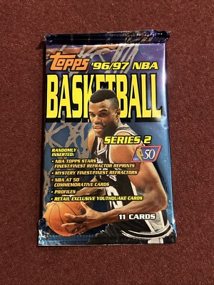1996-97 TOPPS   SERIES 2 FACTORY SEALED PACK JORDAN KOBE ROOKIE! 11 CARDS PACKS