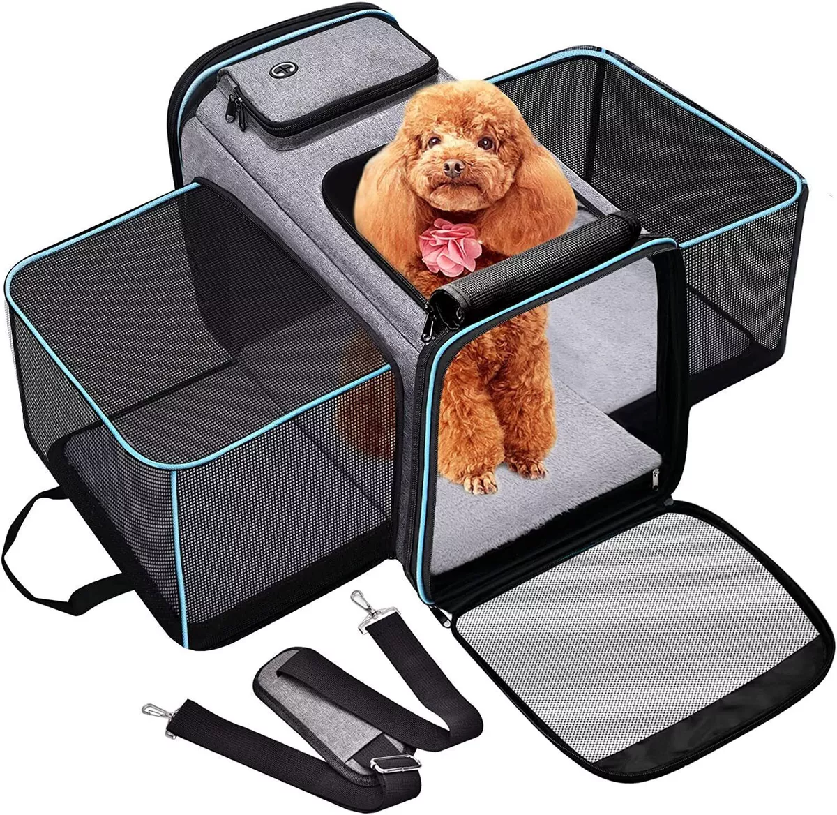 Pet Dog Carriers Soft-Sided Airline Approved,Odorless Expandable