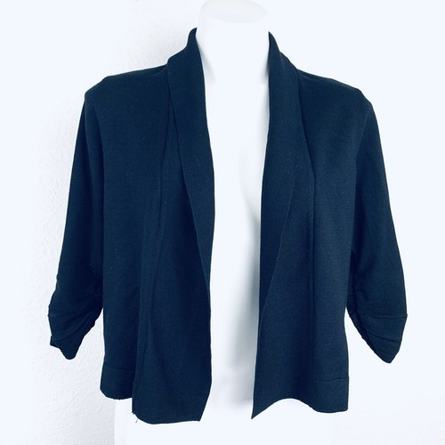 89th Madison Black Women Cardigan Shrug 