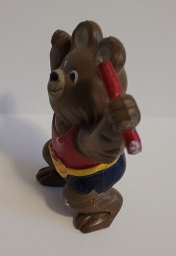 MOSKAU OLYMPISCHE MASKOTTCHEN Souvenir 1980 MISHA der BÄR Spur PVC FIGUR Hongkong - Bild 3 von 6