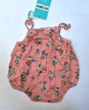 Posh Peanut Betty Rabbits Bamboo Soft Spaghetti Strap Bubble Romper Girls 3-6m