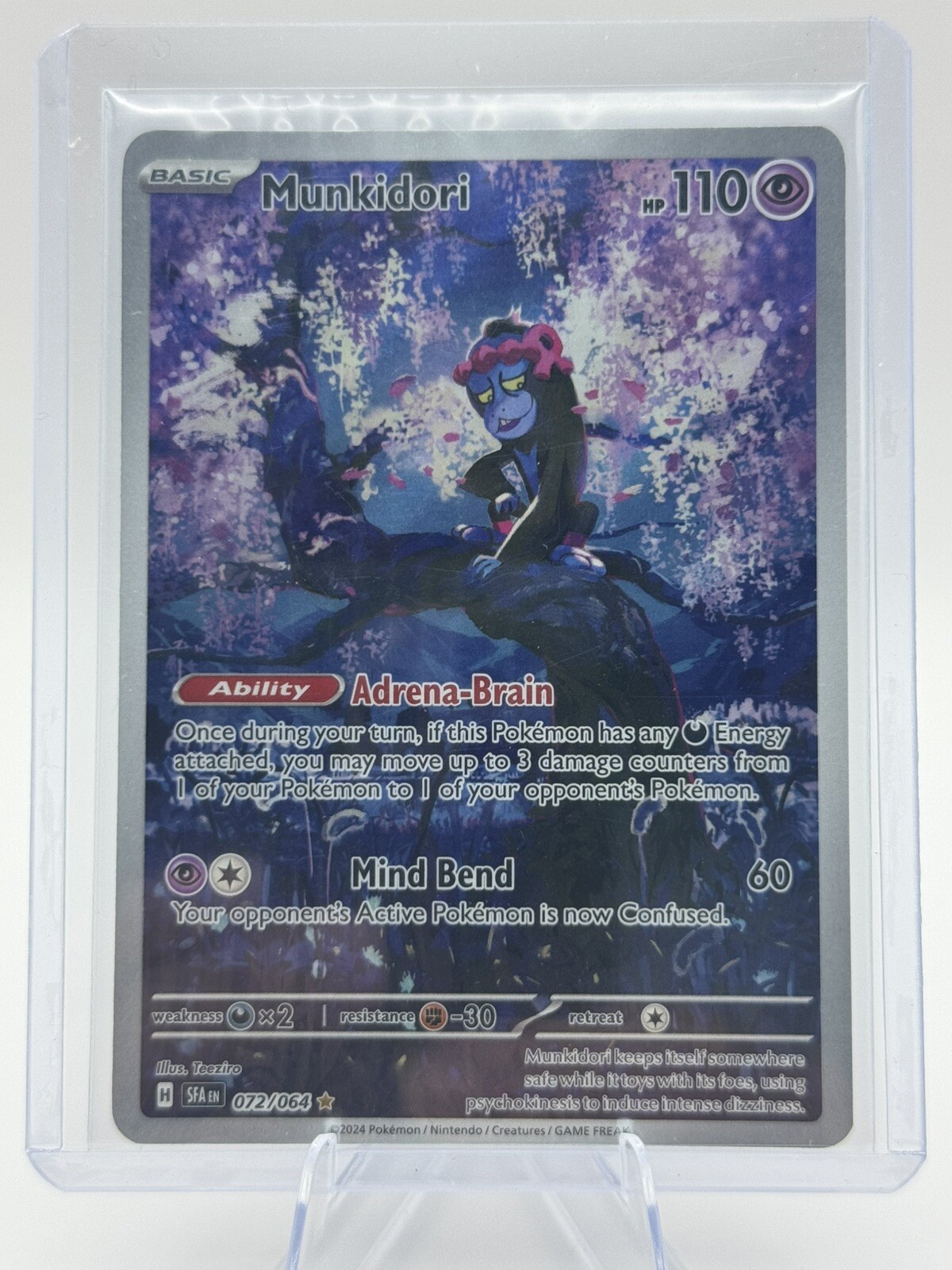 Pokemon TCG Munkidori Illustration Rare Shrouded Fable 072/064 NM Fresh