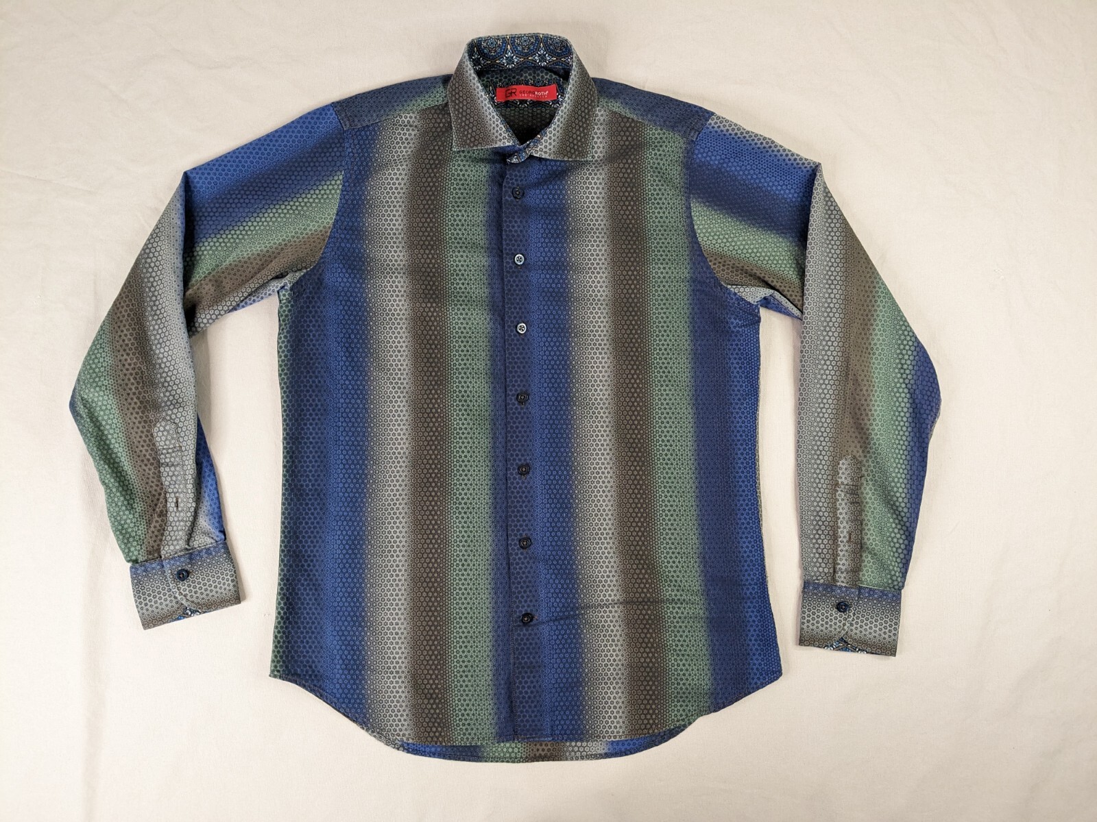 Georg Roth Shirt Adult Medium Bubble Circles Art Patterned Button Up | eBay