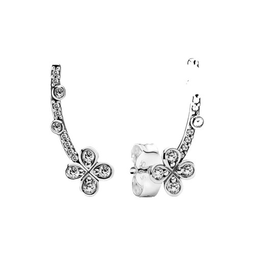PANDORA Luminous Ice Rose Earrings - 287567CZ Authentic Pandora Sterling Silver Rose™ Luminous Ice Stud CZ Earrings  287567CZ | eBay