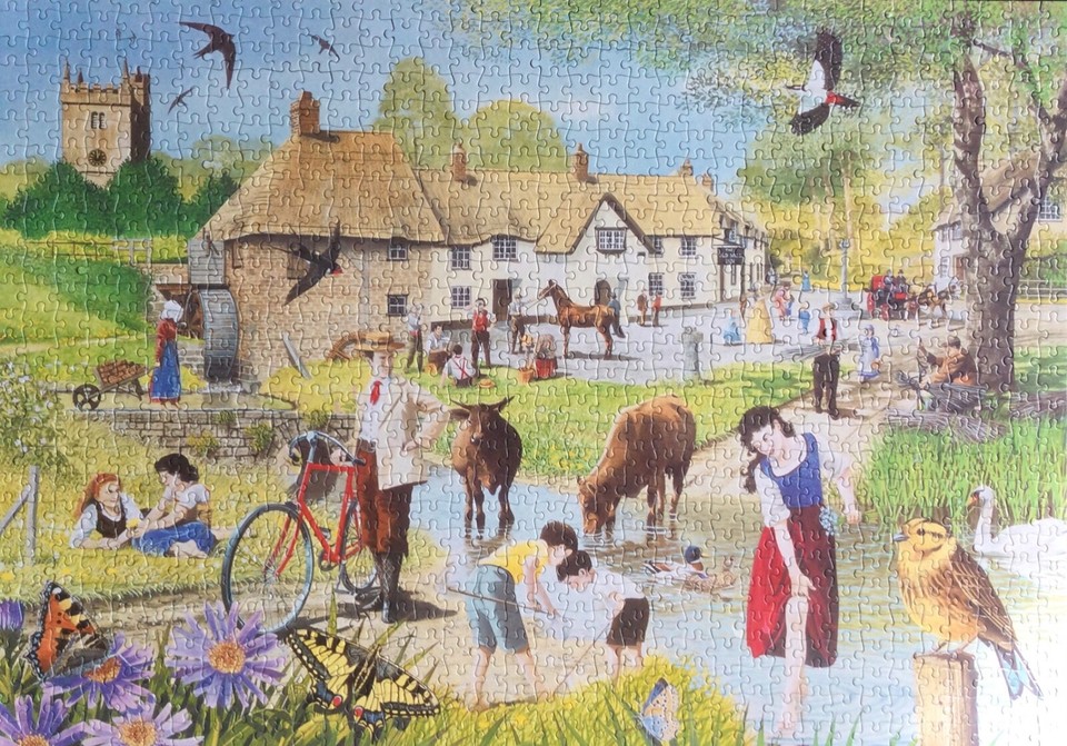 Used Through the Seasons 4 X 1000 WHSmith Piece Jigsaw Puzzles Good Con