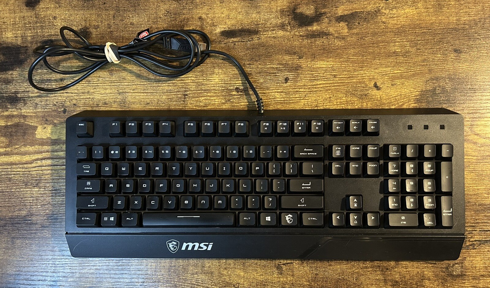 MSI Vigor GK20 Durable Responsive Wired Gaming Keyboard for Precision Play