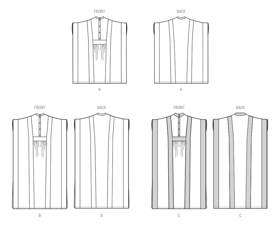 McCall's M8516 Misses Caftan Kimono Sleeves Sewing Pattern Sizes XS-XXL (4-26) - Image 3 of 4