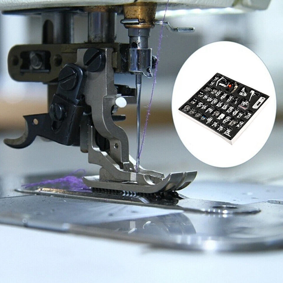 42Pcs Sewing Machine Presser Feet Foot Set For Brother Singer Domestic Tool Kit - Image 3 of 4