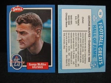 1988  George McAfee     Chicago Bears  Swell Hall of Fame #78