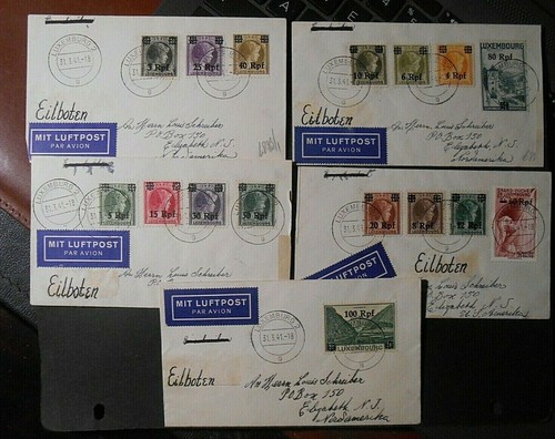GERMANY GERMANY LUXEMBOURG REICH 1940 "Luxembourg SVR 16V cpl 5 letters xUSA