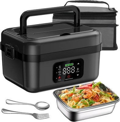 Cordless Electric Lunch Box for Adults,16000mAh Self-Heating Food Warmer with 1L