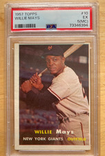 1957 Topps # 10 WILLIE MAYS HOF PSA 5 EX (MC)