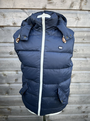 Jack Wills Navy Gilet Padded Body Warmer Size Small Detachable
