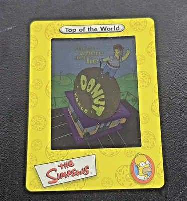 #ad 2000 Artbox The Simpsons FilmCardz Cels #6 Top of the World $1.75