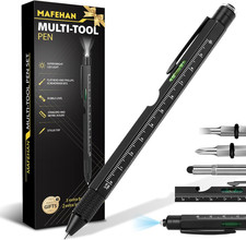 Gifts for Men Who Have Everything 9-In-1 Multitool Pen with LED Light, Cool G