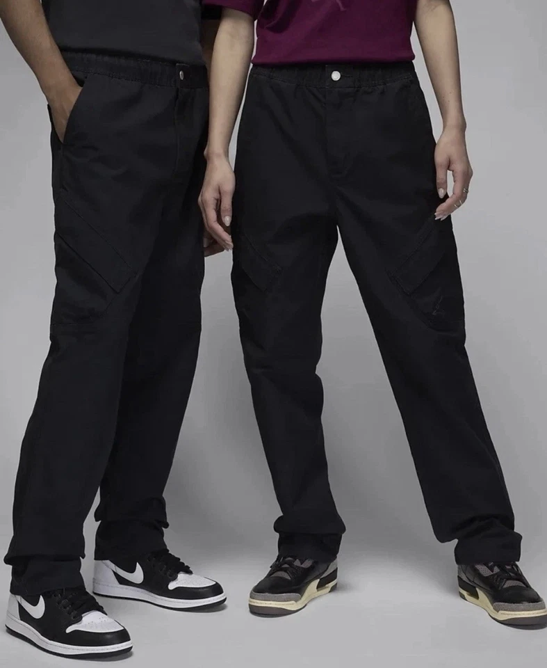 Tamanho Pequeno - Calça Jordan Masculina MJ Chicago Cargo Logotipo Casual FV7255-010 Preta - Imagem 4 de 4