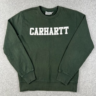 Carhartt WIP College Sweatshirt Crew Neck Pullover XS Men Green Work In Progress
