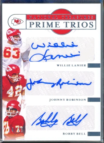 2020 National Treasures Prime Trios Auto /25 Chiefs Bell Lanier Robinson #PT-KC