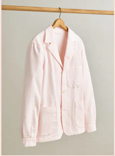 J Crew Wallace and Barnes Cotton Chore Blazer Coat Pink 40R MSRP 298