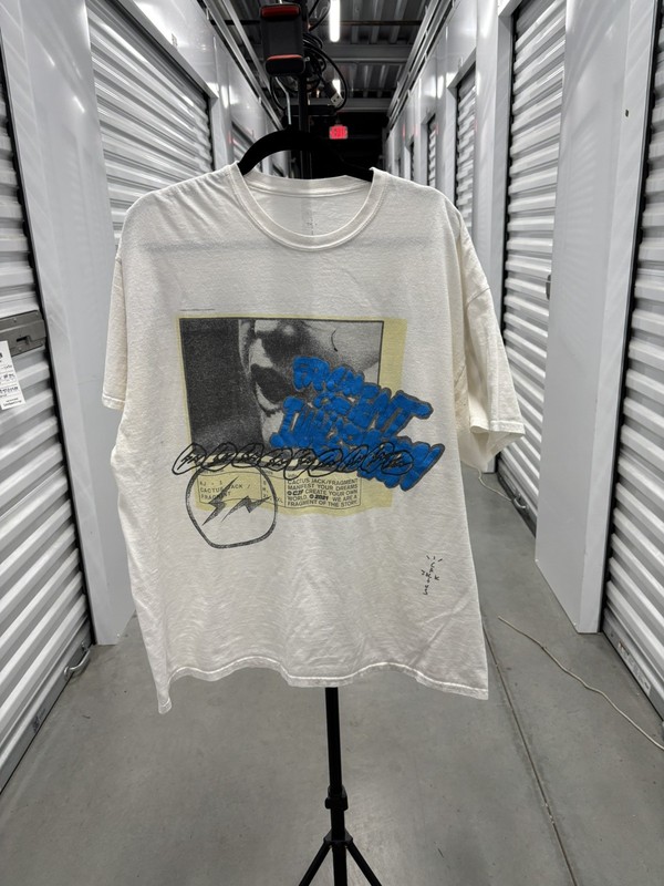 Travis Scott Cactus Jack Fragment Manifest Tee Mens XL Beige Graphic Streetwear