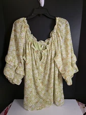 Cato Top Ruffle Bell Sleeves Off Shoulder Blouse Peasant Boho Size 18/20W NWT