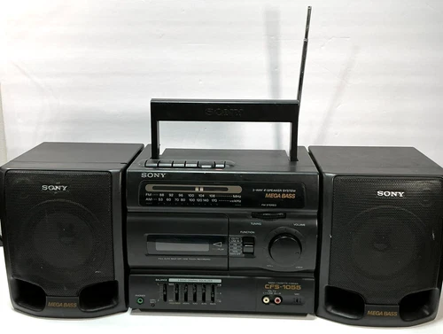 Sony CFD-1055 AM/FM Stereo Radio Cassette Player Mega Bass w/ Dual Speakers