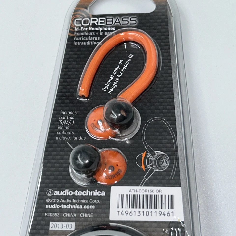 Audio-Technica COR150 Hooked Wired Earphones Unique (Sealed) - Image 4 of 4