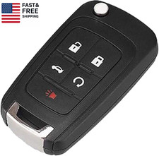Flip Folding Replacement Key Fob Case Shell Fit for Chevy Camaro Cruze Equinox I