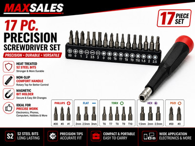 17pc Precision Screwdriver Set Torx T6 T7 T8 T9 T10 Hex Mini Repair Tool