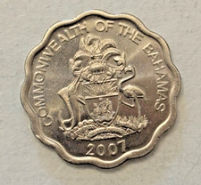 BEAUTIFUL BAHAMAS 10 CENTS 2007 COIN as pictured